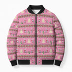 Australia Pink Galah Christmas Bomber Puffer Jacket Eolophus Roseicapilla Bottlebrush Seamless - Aussie Hoodie