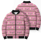 Australia Pink Galah Christmas Bomber Puffer Jacket Eolophus Roseicapilla Bottlebrush Seamless - Aussie Hoodie