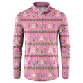 Australia Pink Galah Christmas Button Sweatshirt Eolophus Roseicapilla Bottlebrush Seamless - Aussie Hoodie