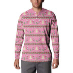 Australia Pink Galah Christmas Button Sweatshirt Eolophus Roseicapilla Bottlebrush Seamless - Aussie Hoodie