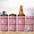Australia Pink Galah Christmas 4 in 1 Can Cooler Tumbler Eolophus Roseicapilla Bottlebrush Seamless - Aussie Hoodie