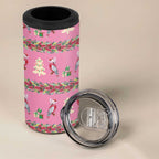 Australia Pink Galah Christmas 4 in 1 Can Cooler Tumbler Eolophus Roseicapilla Bottlebrush Seamless - Aussie Hoodie