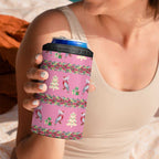 Australia Pink Galah Christmas 4 in 1 Can Cooler Tumbler Eolophus Roseicapilla Bottlebrush Seamless - Aussie Hoodie