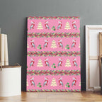 Australia Pink Galah Christmas Canvas Wall Art Eolophus Roseicapilla Bottlebrush Seamless - Aussie Hoodie