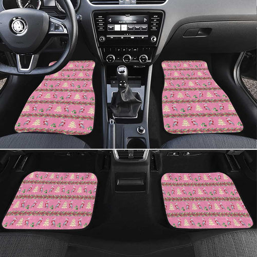 Australia Pink Galah Christmas Car Mats Eolophus Roseicapilla Bottlebrush Seamless - Aussie Hoodie