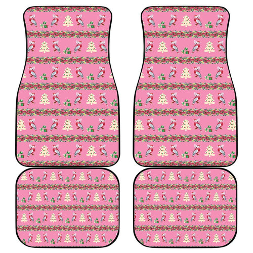 Australia Pink Galah Christmas Car Mats Eolophus Roseicapilla Bottlebrush Seamless - Aussie Hoodie