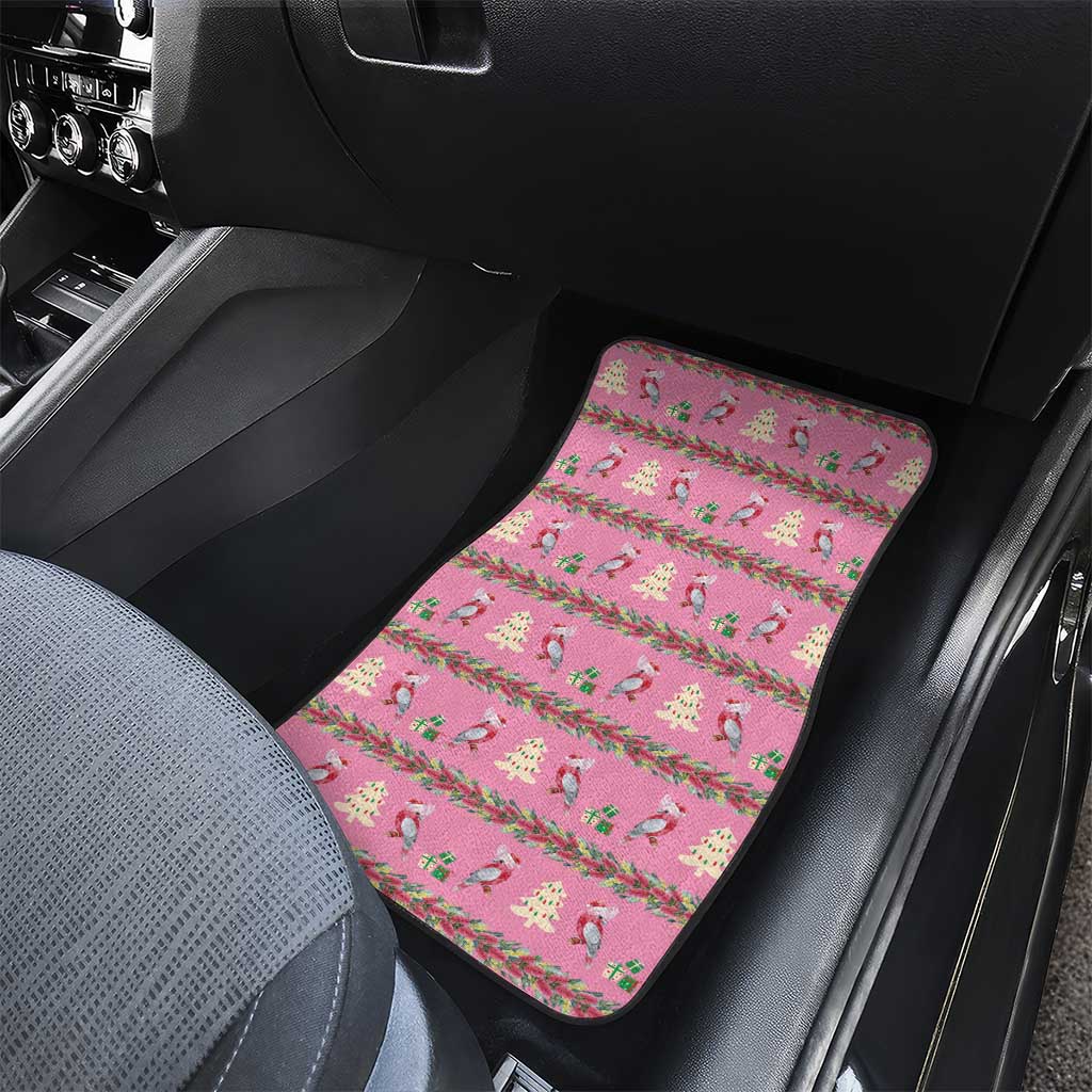Australia Pink Galah Christmas Car Mats Eolophus Roseicapilla Bottlebrush Seamless - Aussie Hoodie