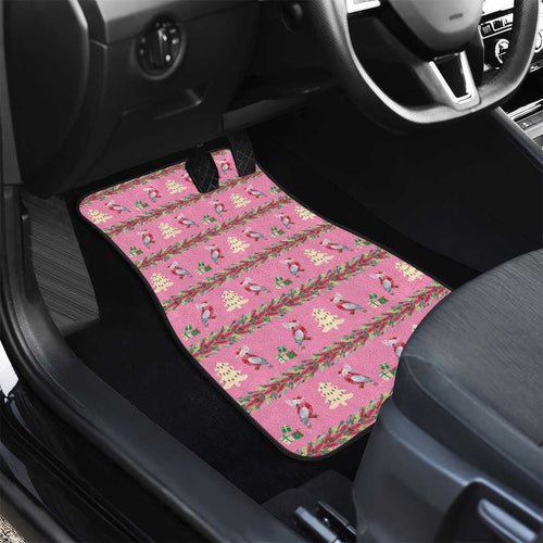 Australia Pink Galah Christmas Car Mats Eolophus Roseicapilla Bottlebrush Seamless - Aussie Hoodie