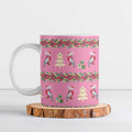 Australia Pink Galah Christmas Ceramic Mug Eolophus Roseicapilla Bottlebrush Seamless - Aussie Hoodie