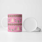 Australia Pink Galah Christmas Ceramic Mug Eolophus Roseicapilla Bottlebrush Seamless - Aussie Hoodie