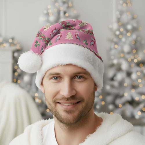 Australia Pink Galah Christmas Santa Hat Eolophus Roseicapilla Bottlebrush Seamless - Aussie Hoodie