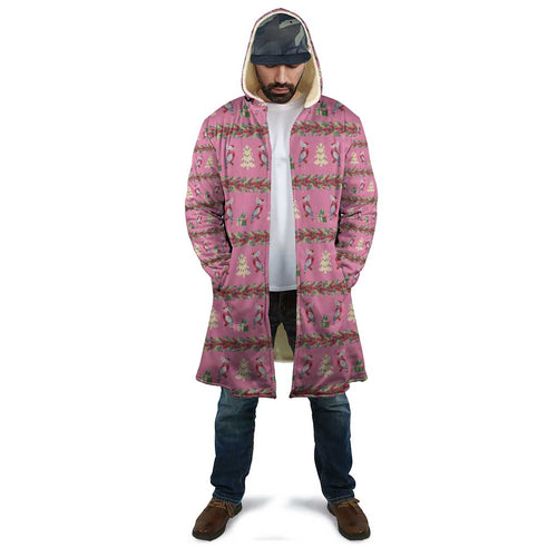 Australia Pink Galah Christmas Cloak Eolophus Roseicapilla Bottlebrush Seamless - Aussie Hoodie