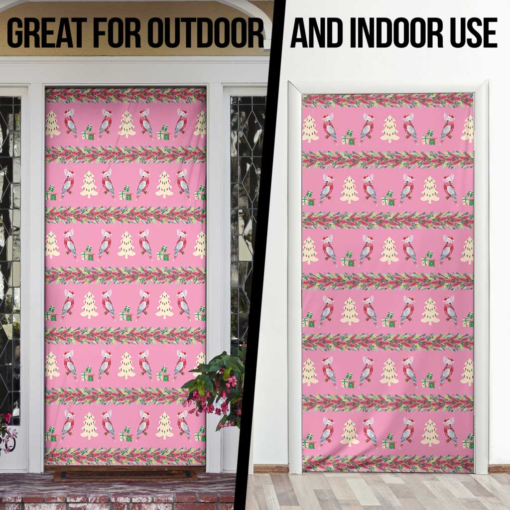 Australia Pink Galah Christmas Door Cover Eolophus Roseicapilla Bottlebrush Seamless - Aussie Hoodie