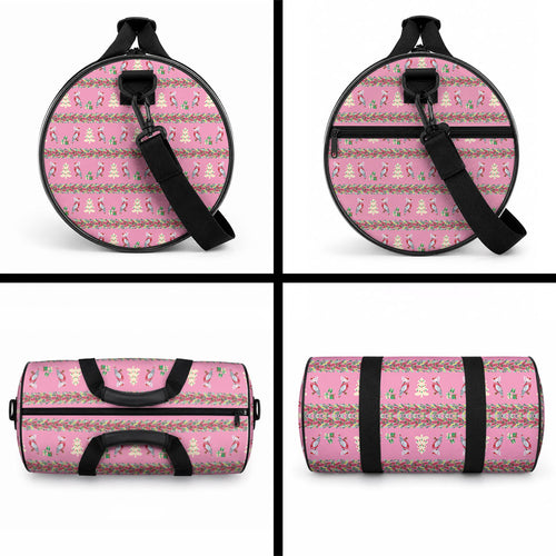 Australia Pink Galah Christmas Duffle Bag Eolophus Roseicapilla Bottlebrush Seamless