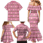 Australia Pink Galah Christmas Family Matching Mermaid Dress and Hawaiian Shirt Eolophus Roseicapilla Bottlebrush Seamless - Aussie Hoodie
