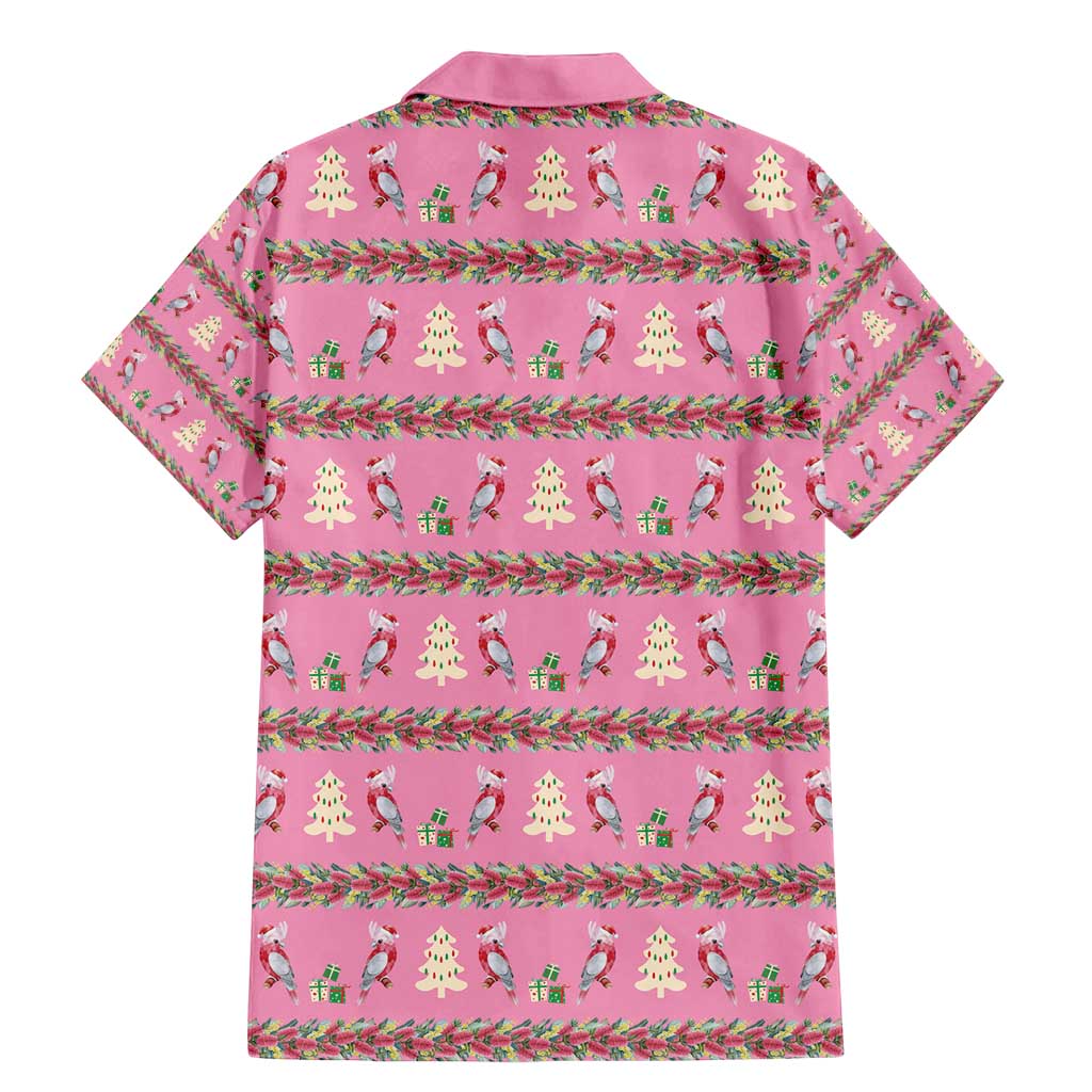 Australia Pink Galah Christmas Family Matching Mermaid Dress and Hawaiian Shirt Eolophus Roseicapilla Bottlebrush Seamless - Aussie Hoodie
