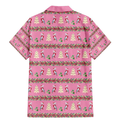 Australia Pink Galah Christmas Family Matching Mermaid Dress and Hawaiian Shirt Eolophus Roseicapilla Bottlebrush Seamless - Aussie Hoodie