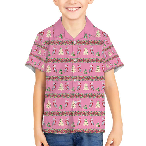 Australia Pink Galah Christmas Family Matching Off The Shoulder Long Sleeve Dress and Hawaiian Shirt Eolophus Roseicapilla Bottlebrush Seamless - Aussie Hoodie