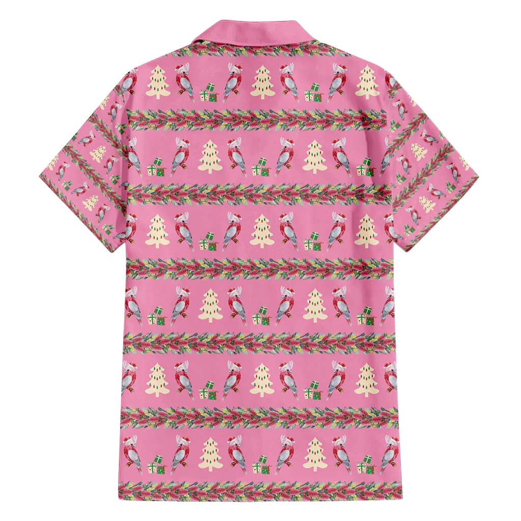 Australia Pink Galah Christmas Family Matching Puletasi and Hawaiian Shirt Eolophus Roseicapilla Bottlebrush Seamless - Aussie Hoodie