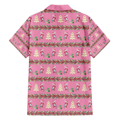 Australia Pink Galah Christmas Family Matching Puletasi and Hawaiian Shirt Eolophus Roseicapilla Bottlebrush Seamless - Aussie Hoodie