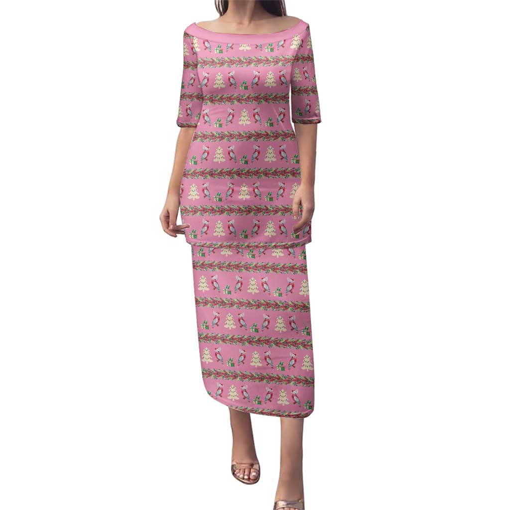 Australia Pink Galah Christmas Family Matching Puletasi and Hawaiian Shirt Eolophus Roseicapilla Bottlebrush Seamless - Aussie Hoodie