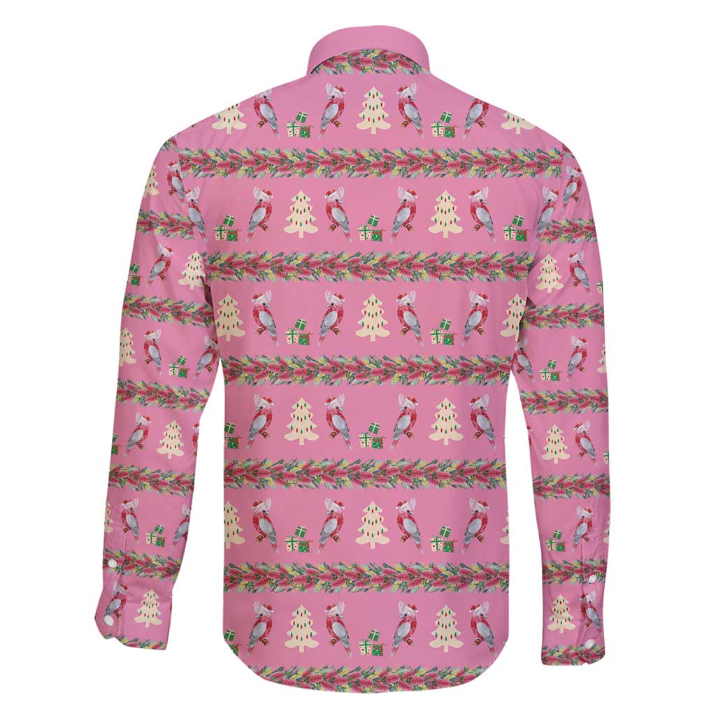 Australia Pink Galah Christmas Family Matching Tank Maxi Dress and Hawaiian Shirt Eolophus Roseicapilla Bottlebrush Seamless - Aussie Hoodie