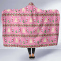 Australia Pink Galah Christmas Hooded Blanket Eolophus Roseicapilla Bottlebrush Seamless - Aussie Hoodie
