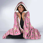 Australia Pink Galah Christmas Hooded Blanket Eolophus Roseicapilla Bottlebrush Seamless - Aussie Hoodie