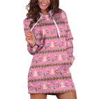 Australia Pink Galah Christmas Hoodie Dress Eolophus Roseicapilla Bottlebrush Seamless - Aussie Hoodie
