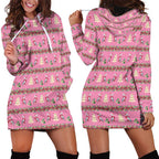Australia Pink Galah Christmas Hoodie Dress Eolophus Roseicapilla Bottlebrush Seamless - Aussie Hoodie
