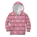 Australia Pink Galah Christmas Kid Hoodie Eolophus Roseicapilla Bottlebrush Seamless - Aussie Hoodie