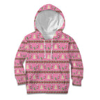 Australia Pink Galah Christmas Kid Hoodie Eolophus Roseicapilla Bottlebrush Seamless - Aussie Hoodie