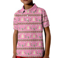 Australia Pink Galah Christmas Kid Polo Shirt Eolophus Roseicapilla Bottlebrush Seamless - Aussie Hoodie