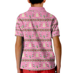 Australia Pink Galah Christmas Kid Polo Shirt Eolophus Roseicapilla Bottlebrush Seamless - Aussie Hoodie