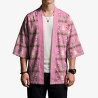 Australia Pink Galah Christmas Kimono Eolophus Roseicapilla Bottlebrush Seamless - Aussie Hoodie