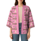 Australia Pink Galah Christmas Kimono Eolophus Roseicapilla Bottlebrush Seamless - Aussie Hoodie