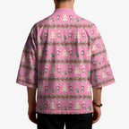Australia Pink Galah Christmas Kimono Eolophus Roseicapilla Bottlebrush Seamless - Aussie Hoodie