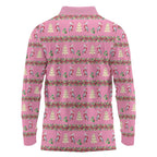 Australia Pink Galah Christmas Long Sleeve Polo Shirt Eolophus Roseicapilla Bottlebrush Seamless - Aussie Hoodie