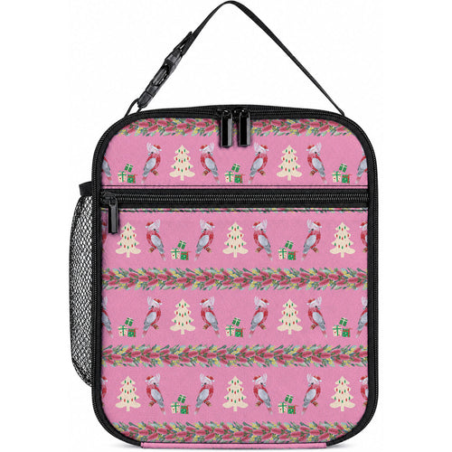 Australia Pink Galah Christmas Lunch Bag Eolophus Roseicapilla Bottlebrush Seamless