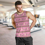 Australia Pink Galah Christmas Men Tank Top Eolophus Roseicapilla Bottlebrush Seamless - Aussie Hoodie