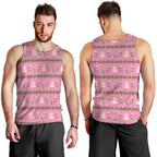 Australia Pink Galah Christmas Men Tank Top Eolophus Roseicapilla Bottlebrush Seamless - Aussie Hoodie