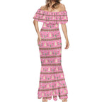 Australia Pink Galah Christmas Mermaid Dress Eolophus Roseicapilla Bottlebrush Seamless - Aussie Hoodie