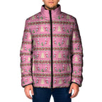 Australia Pink Galah Christmas Padded Jacket Eolophus Roseicapilla Bottlebrush Seamless - Aussie Hoodie