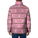 Australia Pink Galah Christmas Padded Jacket Eolophus Roseicapilla Bottlebrush Seamless - Aussie Hoodie