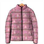 Australia Pink Galah Christmas Padded Jacket Eolophus Roseicapilla Bottlebrush Seamless - Aussie Hoodie