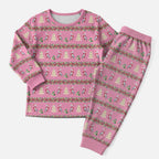 Australia Pink Galah Christmas Pajama Set Eolophus Roseicapilla Bottlebrush Seamless - Aussie Hoodie