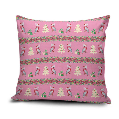 Australia Pink Galah Christmas Pillow Cover Eolophus Roseicapilla Bottlebrush Seamless - Aussie Hoodie