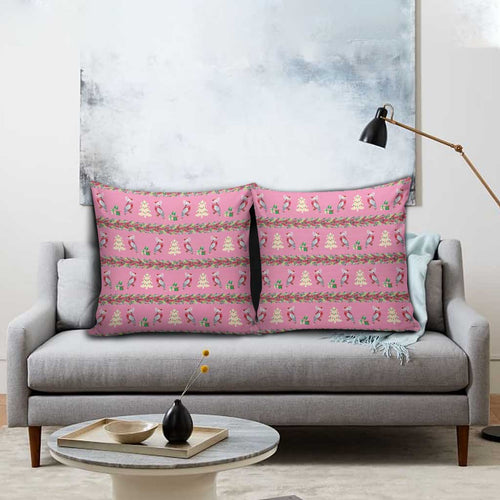 Australia Pink Galah Christmas Pillow Cover Eolophus Roseicapilla Bottlebrush Seamless - Aussie Hoodie