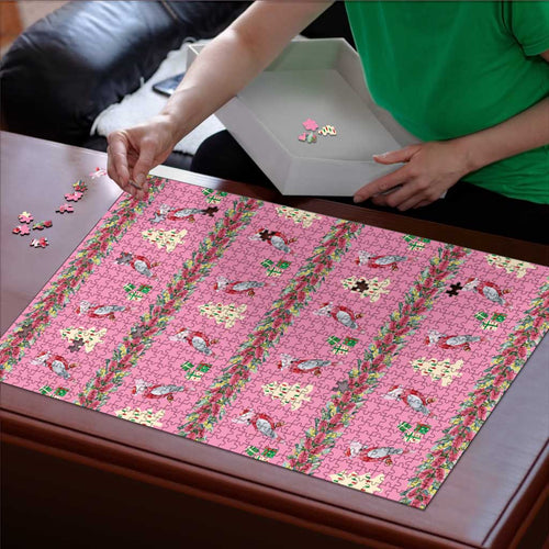 Australia Pink Galah Christmas Puzzle Eolophus Roseicapilla Bottlebrush Seamless - Aussie Hoodie