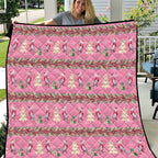 Australia Pink Galah Christmas Quilt Eolophus Roseicapilla Bottlebrush Seamless - Aussie Hoodie
